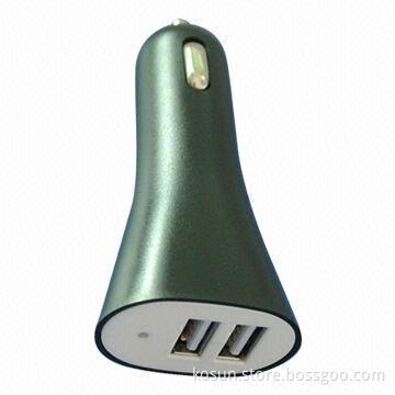 Dual USB Car Charger, CE Certified